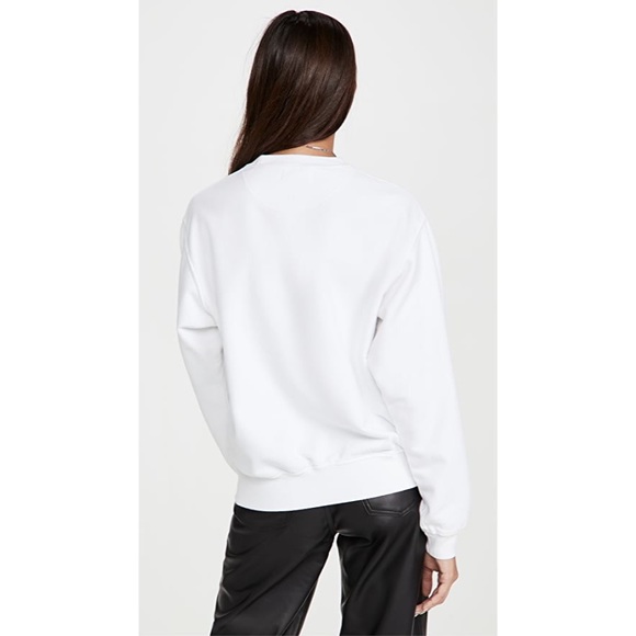 ANINE BING Ramona Sweatshirt AB x TO B White Pullover - Picture 8 of 14